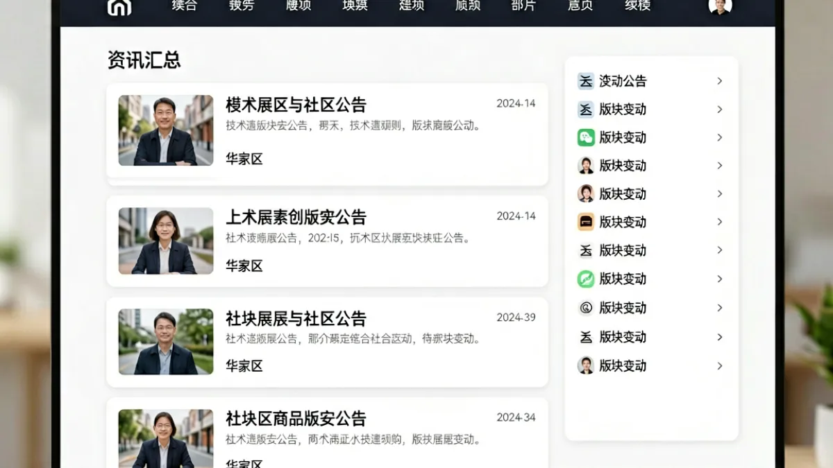 cl社区资讯动态页面首图，展示社区公告栏与热门版块讨论列表的截图概览